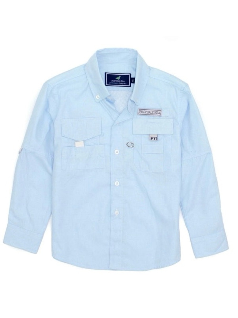 Properly Tied Boys Performance Fishing Shirt long sleeves size 5T SMOKEPET FREE